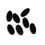 Black Onyx Oval Flat Top Straight Side (FTSS) Both Side Polished AAA Grade Size 10x20x2.5-3.5 mm 20 Pcs Weight 104 Cts