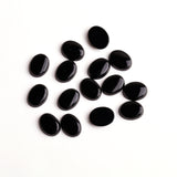 Black Onyx Oval Single Bevel Buff Top (SBBT) Both Side Polished AAA Grade Size 7x9 mm 50 Pcs Weight 63 Cts