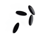 Black Onyx Oval Single Bevel Buff Top (SBBT) Both Side Polished AAA Grade Size 9x25 mm 50 Pcs Weight 245 Cts