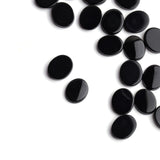 Black Onyx Oval Single Bevel Buff Top (SBBT) Both Side Polished AAA Grade Size 10x12 mm 50 Pcs Weight 136 Cts