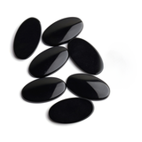 Black Onyx Oval Single Bevel Buff Top (SBBT) Both Side Polished AAA Grade Size 14x25 mm 20 Pcs Weight 166 Cts