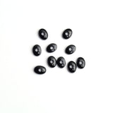 Black Onyx Oval Single Bevel Buff Top (SBBT) Center Drilled Flat Back AAA Grade Size 6x8 mm 60 Pcs Weight 64 Cts