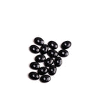 Black Onyx Oval Single Bevel Buff Top (SBBT) Center Drilled Flat Back AAA Grade Size 6x8 mm 60 Pcs Weight 64 Cts