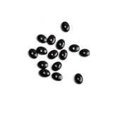 Black Onyx Oval Single Bevel Buff Top (SBBT) Center Drilled Flat Back AAA Grade Size 6x8 mm 60 Pcs Weight 64 Cts