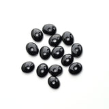 Black Onyx Oval Single Bevel Buff Top (SBBT) Center Drilled Flat Back AAA Grade Size 8x10 mm 50 Pcs Weight 280 Cts