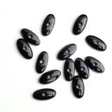 Black Onyx Oval Single Bevel Buff Top (SBBT) Center Drilled Flat Back AAA Grade Size 8x16 mm 50 Pcs Weight 199 Cts