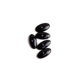 Black Onyx Oval Single Bevel Buff Top (SBBT) Center Drilled Flat Back AAA Grade Size 8x16 mm 50 Pcs Weight 199 Cts