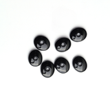 Black Onyx Oval Single Bevel Buff Top (SBBT) Center Drilled Flat Back AAA Grade Size 10x12 mm 50 Pcs Weight 163 Cts