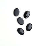 Black Onyx Oval Faceted Flat Back AAA Grade Size 10x14 mm Lot of 25 Pcs Weight 66 Cts