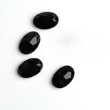 Black Onyx Oval Faceted Both Side Polished AAA Grade Size 12x18 mm Lot of 16 Pcs Weight 154 Cts