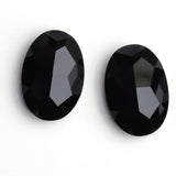 Black Onyx Oval Faceted Both Side Polished AAA Grade Size 12x18 mm Lot of 16 Pcs Weight 154 Cts