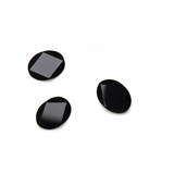 Black Onyx Oval Faceted Both Side Polished AAA Grade Size 15x20 mm 10 Pcs Weight 92 Cts