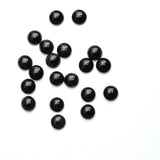 Black Onyx Round Single Bevel Buff Top (SBBT) Both Side Polished AAA Grade Size 7 mm Lot Of 98 Pcs Weight 114 Cts