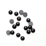 Black Onyx Round Single Bevel Buff Top (SBBT) Both Side Polished AAA Grade Size 7 mm Lot Of 98 Pcs Weight 114 Cts