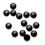 Black Onyx Round Single Bevel Buff Top (SBBT) Both Side Polished AAA Grade Size 11 mm 20 Pcs Weight 72 Cts