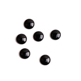 Black Onyx Round Single Bevel Buff Top (SBBT) Both Side Polished AAA Grade Size 11 mm 20 Pcs Weight 72 Cts