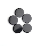 Black Onyx Round Flat Top Straight Side (FTSS) Both Side Polished AAA Grade Size 18x18x4 mm 10 Pcs Weight 130 Cts