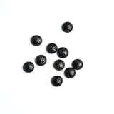 Black Onyx Round Cabochon Scamb Carved AAA Grade Both Side Polished Size 10 mm 50 Pcs Weight 141 Cts