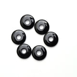 Black Onyx Round Donut AAA Grade Both Side Polished Size 15 mm 20 Pcs Weight 84 Cts