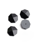 Black Onyx Octagon Faceted Back Half Drilled AAA Grade Both Side Polished Size 20 mm 10 Pcs Weight 150 Cts