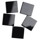 Black Onyx Square Flat Top Straight Side (FTSS) AAA Grade Both Side Polished Size 30x30x2.5 mm 5 Pcs Weight 132 Cts