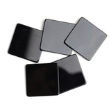 Black Onyx Square Flat Top Straight Side (FTSS) AAA Grade Both Side Polished Size 30x30x2.5 mm 5 Pcs Weight 128 Cts