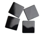 Black Onyx Square Flat Top Straight Side (FTSS) AAA Grade Both Side Polished Size 30x30x2.5 mm 5 Pcs Weight 128 Cts