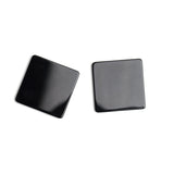 Black Onyx Square Flat Top Straight Side (FTSS) AAA Grade Both Side Polished Size 30x30x2.5 mm 5 Pcs Weight 128 Cts