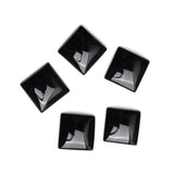 Black Onyx Square Single Bevel Buff Top (SBBT) AAA Grade Both Side Polished Size 18x18x5 mm 10 Pcs Weight 165 Cts