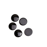 Black Onyx Round Flat Top Straight Side (FTSS) AAA Grade Both Side Polished Size 15 mm Lot Of 35 Pcs Weight 170 Cts