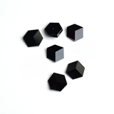 Black Onyx Hexagon Faceted Back Half Drilled AAA Grade Both Side Polished Size 15 mm 20 Pcs Weight 156 Cts