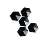 Black Onyx Hexagon Faceted Back Half Drilled AAA Grade Both Side Polished Size 20 mm 20 Pcs Weight 261 Cts