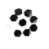 Black Onyx Hexagon Faceted Back Half Drilled AAA Grade Both Side Polished Size 15 mm 20 Pcs Weight 201 Cts