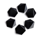 Black Onyx Hexagon Faceted Back Half Drilled AAA Grade Both Side Polished Size 20 mm 10 Pcs Weight 200 Cts