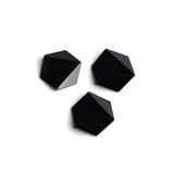 Black Onyx Hexagon Faceted Back Half Drilled AAA Grade Both Side Polished Size 20 mm 10 Pcs Weight 200 Cts