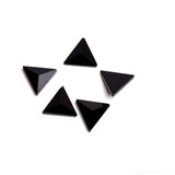 Black Onyx Triangle Faceted Back Half Drilled AAA Grade Both Side Polished Size 15 mm 30 Pcs Weight 176 Cts