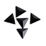 Black Onyx Triangle Faceted Back Half Drilled AAA Grade Both Side Polished Size 19-21 mm 20 Pcs Weight 193 Cts