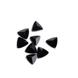 Black Onyx Triangle Faceted Back Half Drilled AAA Grade Both Side Polished Size 10 mm 50 Pcs Weight 120 Cts