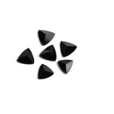 Black Onyx Triangle Faceted Back Half Drilled AAA Grade Both Side Polished Size 10 mm 50 Pcs Weight 120 Cts