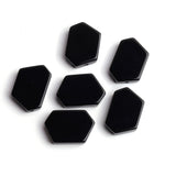 Black Onyx Fancy Flat Top Straight Side (FTSS) 2 Hole Straight Drilled AAA Grade Both Side Polished Size 14x20 mm Lot Of 20 Pcs Weight 266 Cts