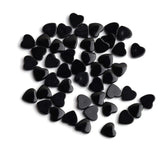 Black Onyx Heart AAA Grade Both Side Polished Size 7 mm 100 Pcs Weight 74 Cts