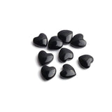 Black Onyx Double Buff Heart AAA Grade Both Side Polished Size 12 mm 20 Pcs Weight 107 Cts