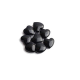 Black Onyx Double Buff Heart AAA Grade Both Side Polished Size 12 mm 20 Pcs Weight 107 Cts