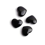 Black Onyx Double Buff Heart Top Half Drilled AAA Grade Both Side Polished Size 15x18x6 mm 10 Pcs Weight 110 Cts