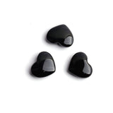 Black Onyx Double Buff Heart Top Half Drilled AAA Grade Both Side Polished Size 15x18x6 mm 10 Pcs Weight 110 Cts