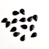 Black Onyx Pear Flat Top Straight Side (FTSS) AAA Grade Both Side Polished Size 6x9 mm 100 Pcs Weight 86 Cts