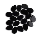 Black Onyx Pear Flat Top Straight Side (FTSS) AAA Grade Both Side Polished Size 10x14 mm 50 Pcs Weight 152 Cts