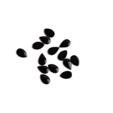 Black Onyx Pear Straight Side Buff Top (SBBT) AAA Grade Both Side Polished Size 6x9 mm 100 Pcs Weight 87 Cts