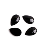 Black Onyx Pear Straight Side Buff Top (SBBT) AAA Grade Both Side Polished Size 14x22x4 mm 20 Pcs Weight 171 Cts