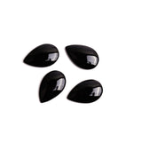 Black Onyx Pear Straight Side Buff Top (SBBT) AAA Grade Both Side Polished Size 14x22x4 mm 20 Pcs Weight 171 Cts